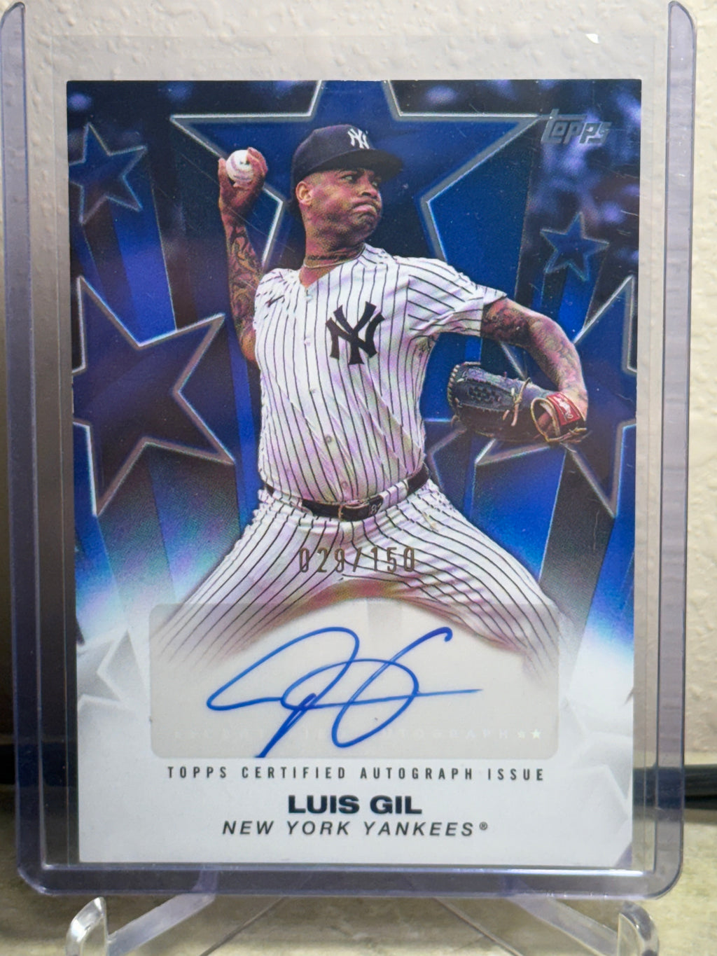 Luis Gil 2025 TOPPS Certified Autograph Issue Card 029/150