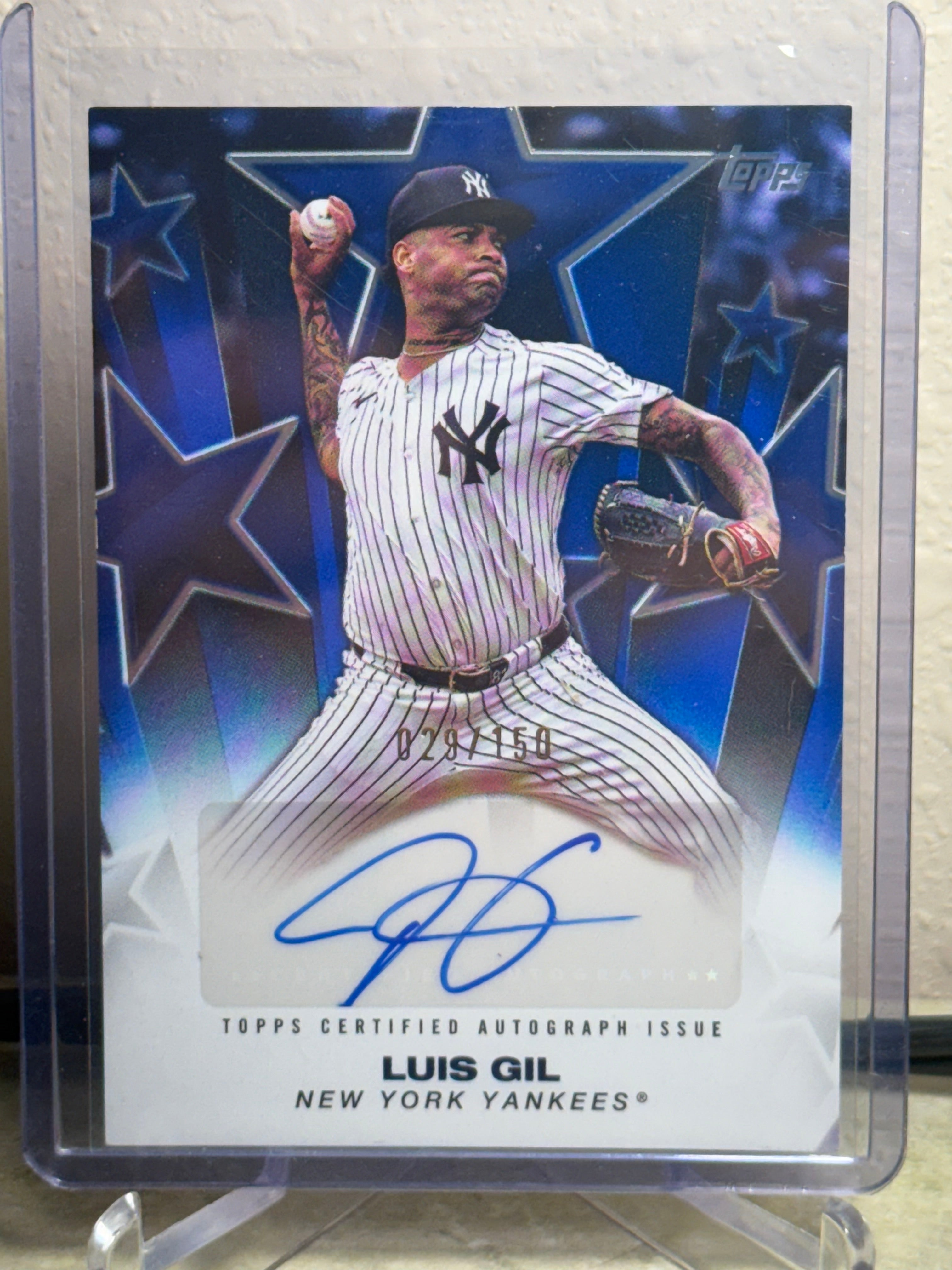 Luis Gil 2025 TOPPS Certified Autograph Issue Card 029/150