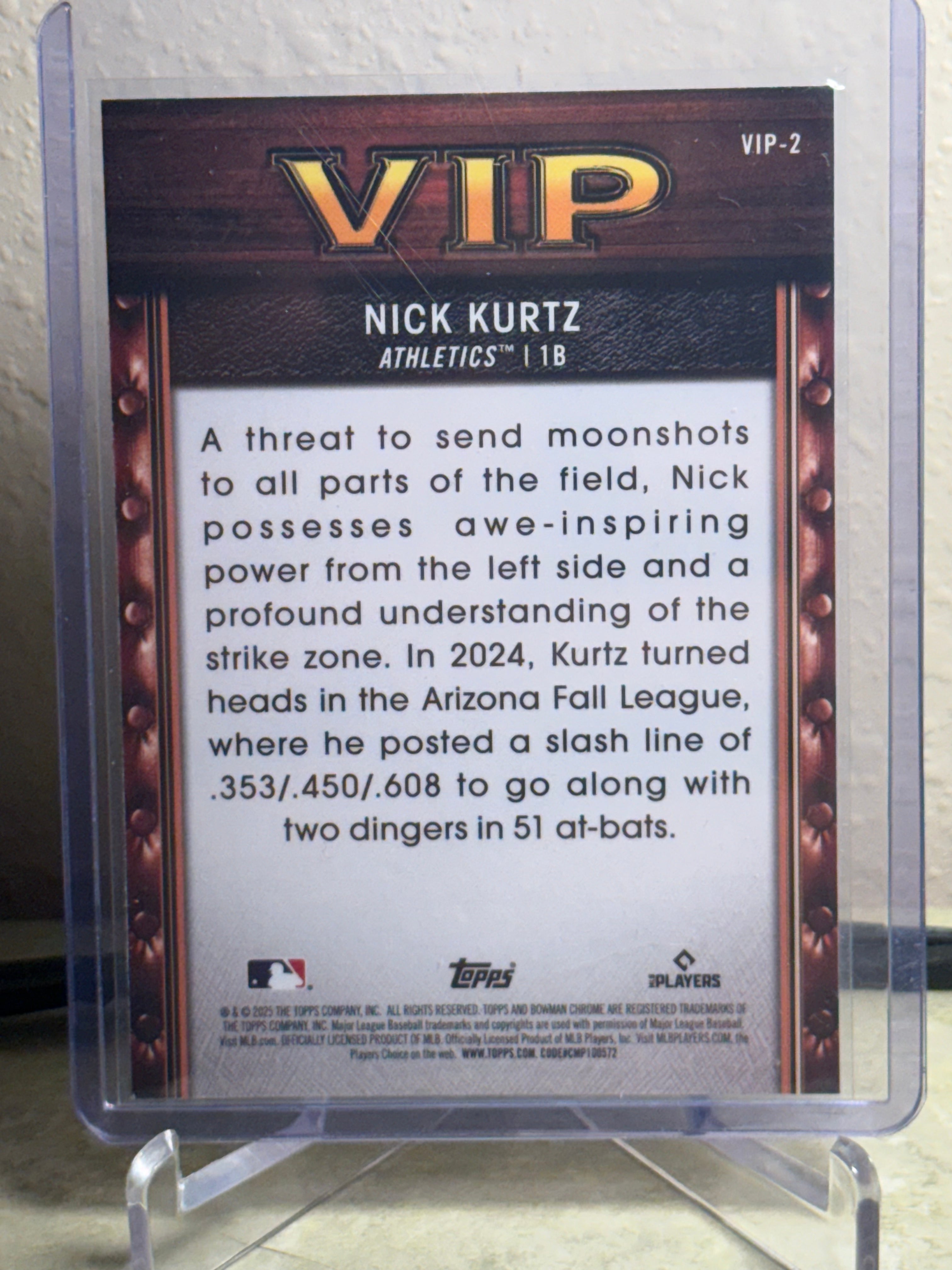 Nick Kurtz 2025 Bowman VIP-2